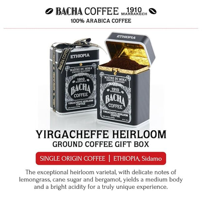 Bacha Coffee | Yirgacheffe Heirloom Single Origin Signature Nomad Collection, 100% Arabica Specialty Coffee, Ground Beans, Medium Roast, 250g