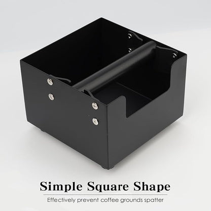 Espresso Knock Box, Stainless Steel Coffee Bag Container, With Steel Bracket And Noise Reducing Rubber Ring (M)