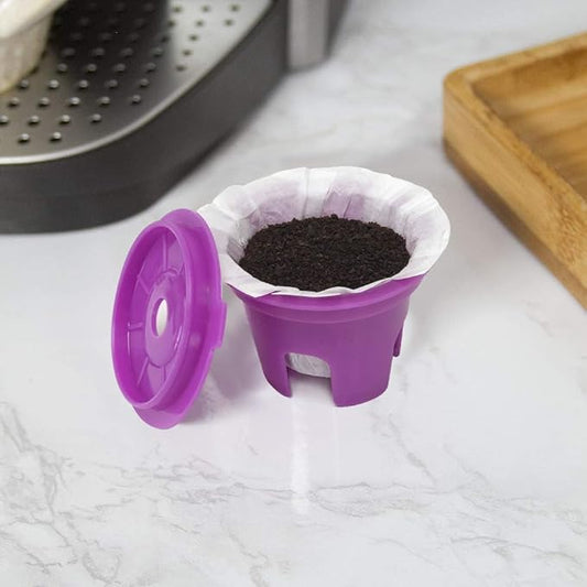 Cafe Filters Paper Liners for Reusable K Cup Coffee Pods by Perfect Pod - Fits All Brands, Compatible With All Refillable Capsules - Disposable Paper Filters (100-Ct)
