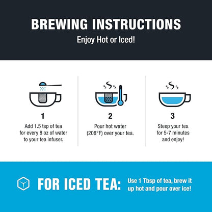 Tiesta Tea - Lavender Chamomile Herbal Tea, Loose Leaf, Calming Blend with Chamomile and Lavender, Caffeine-Free Herbal, Great for Hot or Iced Brews, Resealable Bulk Pouch, 200 Cups, 8 Ounce
