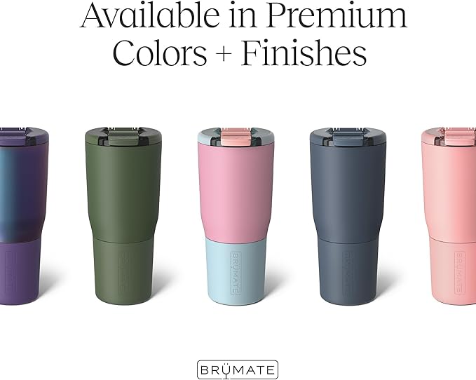 BrüMate Nav 25oz 100% Leak Proof Insulated Travel Tumbler with Magnetic BevLock™ Lid - Double Wall Cup-Holder Friendly Stainless Steel Mug (Neon Pink)