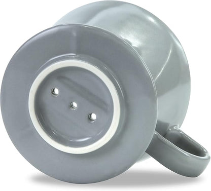 Pour Over Ceramic - Coffee Dripper Ceramic Coffee Maker with 3 Holes Flat Bottom, Porcelain Slow Filter Cone for Travel, Camping, Office, Home, Coffee Maker Brew…