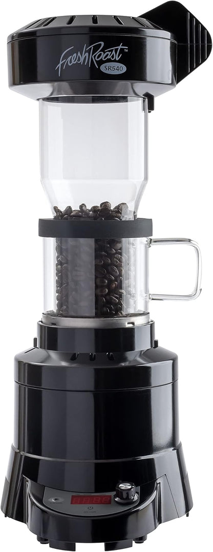 Coffee Roaster Bundle SR540, Glass Extension Tube, Pour Over DIgital Scale, (2lbs) Sample Pack of Green Beans, (2-Pack) Sample Trays, Chaff Brush