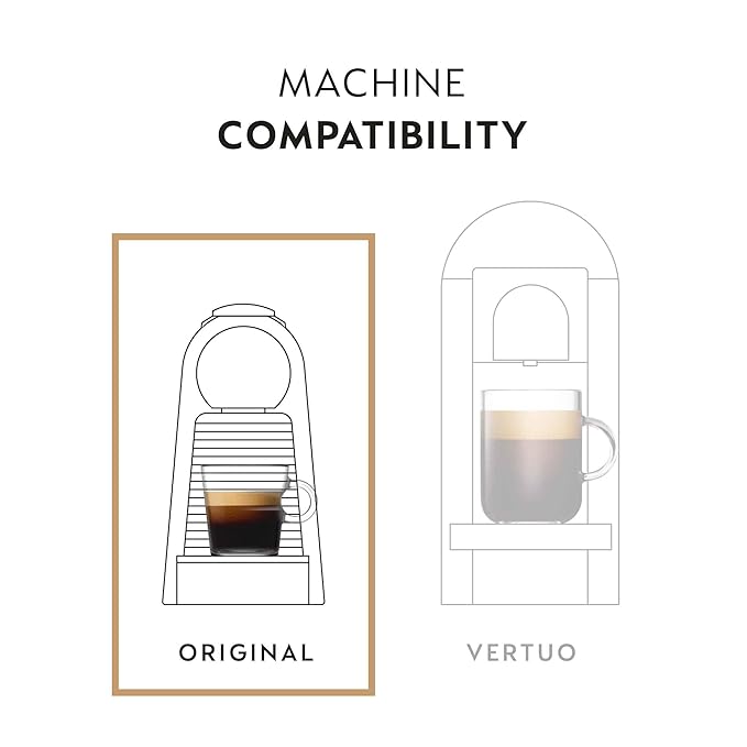 Nespresso Capsules Original Line, Vienna Lungo, Medium Roast Coffee, 50-Count Espresso Coffee Pods,
