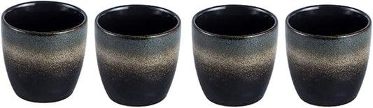 Ceramic Tea Cup, Kung Fu Tea set, Coffee Cup, Yerba Mate Set 4-piece companion cup set (Gradient color)