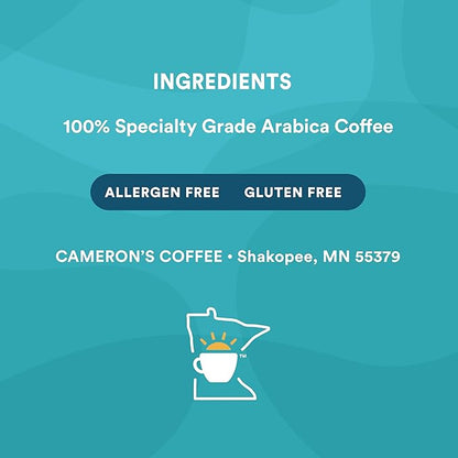 Cameron's Coffee Roasted Ground Coffee Bag, Decaf Breakfast Blend, 10 Ounce, Pack of 6 - NEW