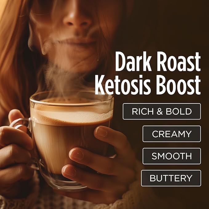 VitaCup Keto Max Dark Roast Coffee Pods, Ketosis & Energy, Butter, MCT Oil, Turmeric, B Vitamins, D3, All-In-One Keto Recyclable Single Serve Pod Compatible w/Keurig K-Cup Brewers,18 Ct