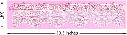 Embossing Lace Fondant Molds, Flower Cake Lace Molds, Silicone Molds for Cake Decorating Tool, Cake Lace Mats