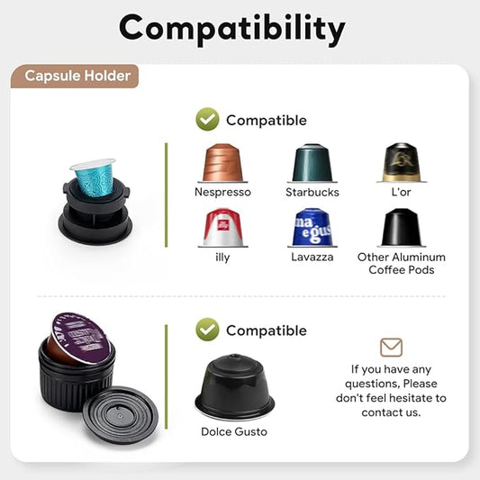 BENFUCHEN 3-in-1 Portable Espresso Machine With NO Heating Function, Type-C Charging Electric Espresso Maker, 17 Bar Mini Coffee Maker For N ESPRESSO/DolceGustoPods & Ground Coffee On the Go, White