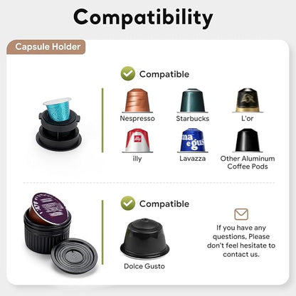 BENFUCHEN 3 in 1 Portable Espresso Machine With NO Heating Function, Type-C Charging Electric Espresso Maker, 17 Bar Mini Coffee Maker For N ESPRESSO/DolceGustoPods & Ground Coffee On the Go, Black