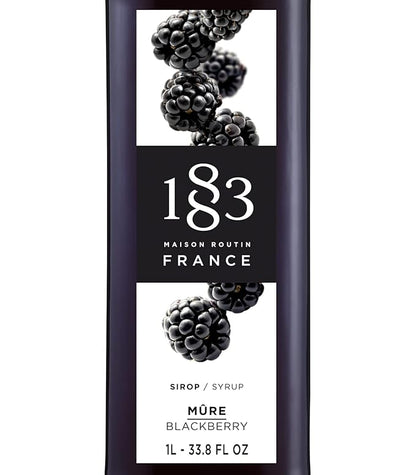 1883 Blackberry Syrup for Drinks, Made in France, 1 Liter Glass Bottle
