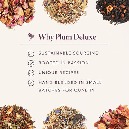 Vanilla Sugar Cookie Herbal Tea – Caffeine-Free Loose Leaf Blend with Rooibos, Vanilla and Cinnamon – Naturally Smooth Flavor, No Added Sugar – 60 to 80 Cups – Small Batch USA – Plum Deluxe