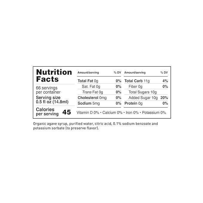 (4-Pack) LAVA Premium Light Agave Nectar for Cocktails made with Raw Blue Organic Agave 33.8oz Natural sweetener, Non-GMO, Vegan, Gluten Free. Perfect for Margaritas, Tequila, or Mezcal Cocktails.