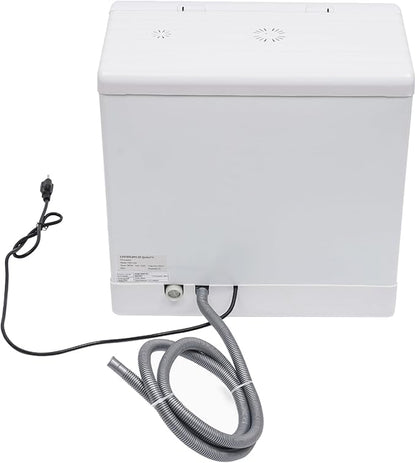 800W Portable Countertop Dishwasher, 110V Automatic Mini Dishwasher Machine with 3 Washing Programs, 360° Rotating Spray Air Drying Function for House Dorm Apartment RV