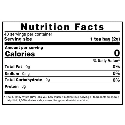 TEARELAE - Ginseng Tea, 40 Count - Pure Ginseng Root Tea Bags - Smooth Flavor - Boost Energy and Focus - Non-GMO - Caffeine-Free