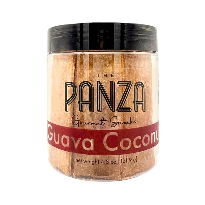 The Panza Guava Coconut Gourmet Cookie Snack Thin & Crispy | Organic, Non-GMO, 100% Natural Ingredients | Signature Jar 4.3 oz