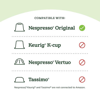 Amazon Fresh Espresso Dark, Medium & Light Roast Aluminum Capsules, Variety Pack, Compatible with Nespresso Original Brewers, 100 Count (10 Packs of 10)