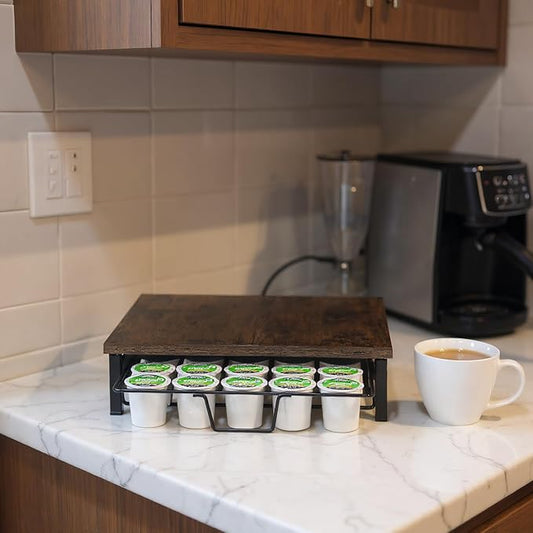 K Cup Holder Organizer, Coffee Pod Drawer Holder Capsule Storage Organizer Single Layer Sliding Storage Drawer, 30 Large Capacity, Home Office Cafe Counter