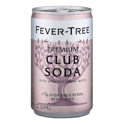 Fever-Tree Premium Club Soda Cans, 24pk/5.07 Fl Oz, No Artificial Sweeteners, Flavorings or Preservatives (Pack of 3)