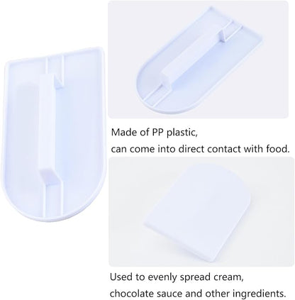 2 PCS Fondant Smoothing,Cake Decoration Icing Smoother, Paddle Fondant Polisher Finisher Sugarcraft Cups,fondant paddle,White,14.5 x 8 cm/5.7" x 3.1"