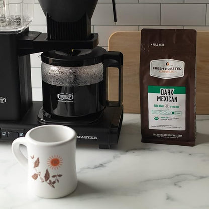 Fresh Roasted Coffee, Organic Dark Mexican | Mold & Myco 3rd Party Tested, USDA Organic, Kosher | Dark Roast 12 oz Whole Bean