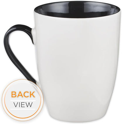 Christian Art Gifts Inspirational Ceramic Coffee & Tea Scripture Mug for Women Nurses: Strength & Dignity Encouraging Proverb, Microwave/Dishwasher Safe Novelty Cup, Cute Heart, White & Black, 12 oz.