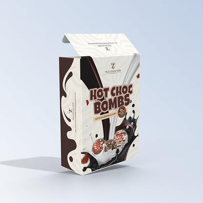 Hot Chocolate Bombs - 6 Hot Cocoa Bombs, Gifts For Kids, Mini Marshmallows For Hot Chocolate & Toppings |Hot Chocolate Gift Sets, Gourmet Hot Chocolate Bar |Kids Gifts, Women, Men (Bolas De Chocolate Para Leche Caliente)