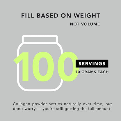 AMANDEAN Collagen Peptides Powder 1kg. Grass-Fed, Enzymatically Hydrolyzed, Type 1 & 3. Agglomerated, Easy to Mix, Unflavored, Non-GMO. Protein with 18 Amino Acids for Healthy Skin, Hair, Nails.