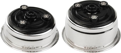 2Pcs Coffee Filter Basket, 51mm Pressurized Coffee Filter Cups Strainer Stainless Steel With Strainer, Coffee Detachable Espresso Machine Portafilter Basket Replacement for Home Office (Single+Double)
