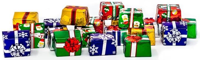 Madelaine Chocolate Extra Large Gift Box - Christmas Holiday Themed Gourmet Chocolate Candy - for Food Gift Baskets Idea - Wrapped in Italian Foil