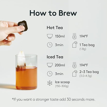 OSULLOC Sweet Honey Black Tea (20 count, 1.06 oz) Black tea filled with Sweet Flavor of Honey, Premium Blended Tea bags from Jeju Island
