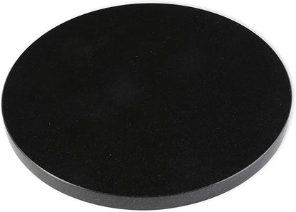 Koville African Natural Marble Cutting Board for Kitchen, 11inch Round Hand Crafted Marble Slab for Cheese, Charcuterie, Pastry Board - Wedding Gift, House Warming Gift(Zimbabwe Black)