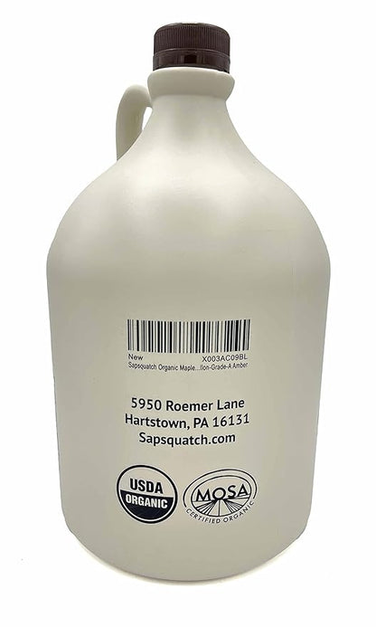 Sapsquatch Organic Maple Syrup - Gallon - Grade-A Amber Rich