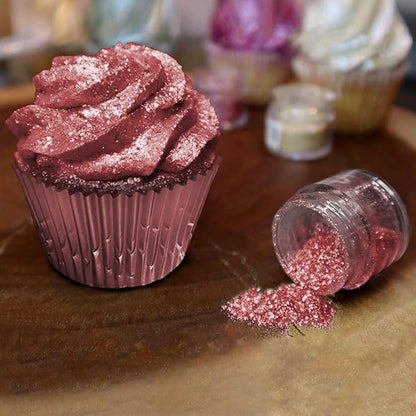 BAKELL Christmas Red Edible Glitter, 45 Grams | TINKER DUST Edible Glitter | KOSHER Certified | 100% Edible Glitter | Cakes, Cupcakes, Cake Pops, Drinks, Dessert Vegan Glitter & Dusts (45g Shaker, Christmas Red)
