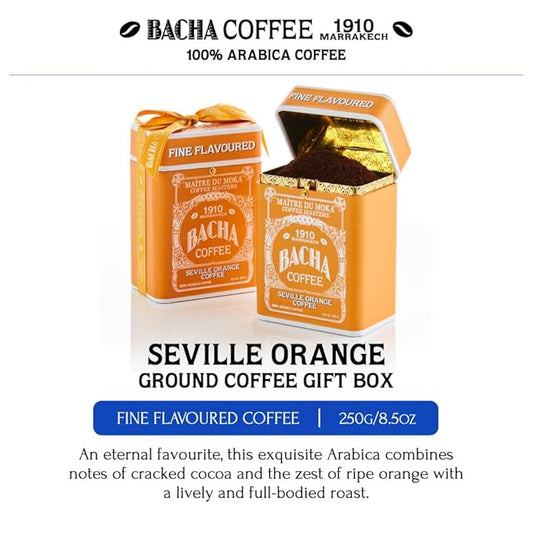 Bacha Coffee | Seville Orange Fine Flavoured Signature Nomad Collection, 100% Arabica Specialty Coffee, Ground Beans, Medium Roast, 250g