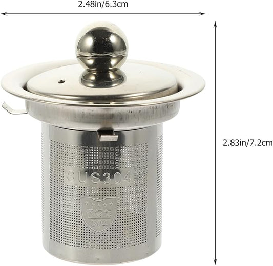 Stainless Steel Tea Infuser Insert with Dual-Function Lid Extra Fine Mesh Strainer for Loose Leaf Tea Heatproof Double Handles Perfect for Teapots and Mugs