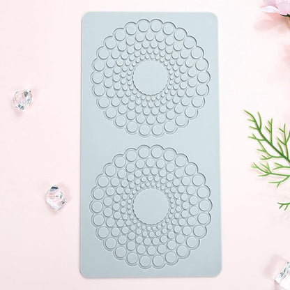 TUKE Hollow Round Circular Design Lace Mat Chocolate Fondant Mold DIY Sugar Craft Silicone Pad Cake Decorating Tools Kitchen Bakeware (D_ Round Circular)