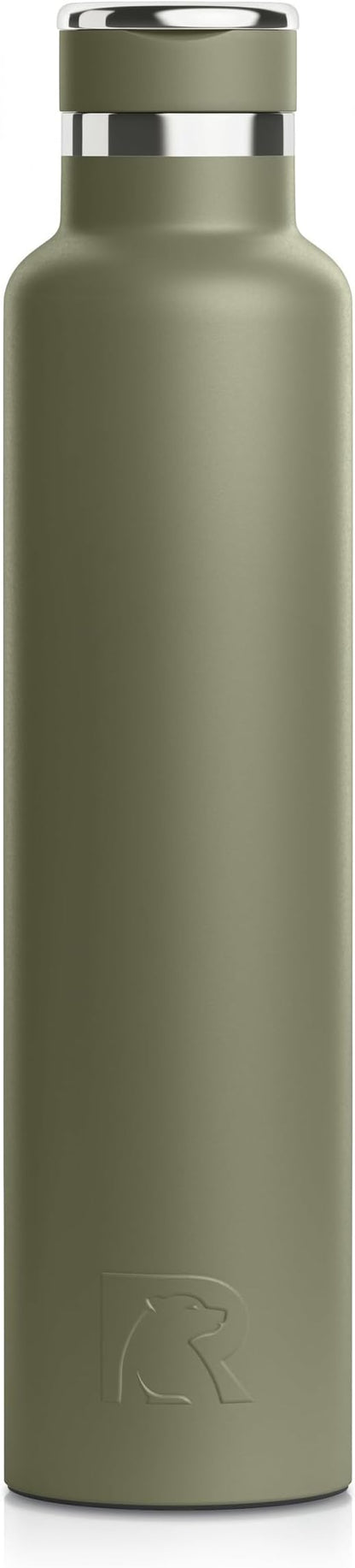 RTIC 26oz Journey Bottle Metal Stainless Steel Vacuum Insulated, BPA Free, Reusable, for Water, Hot and Cold Drinks, Travel, Sports, Camping, Olive