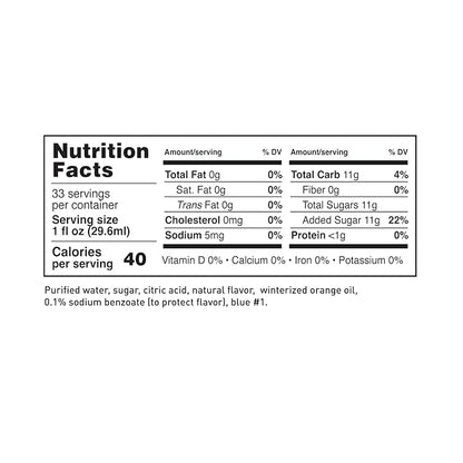 LAVA Premium Blue Curacao Syrup, 33.8oz (1-Liter), Made with 100% Sugar, Orange Extract, No Artificial Sweeteners or Flavors (1-Pack)