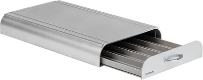 Mind Reader Nespresso Compatible Capsule Drawer, Countertop, Coffee Pod Holder, Storage, 9.25"L x 15"W x 2"H, Silver