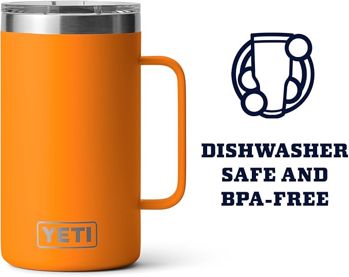 YETI Rambler 24 oz Mug, Vacuum Insulated, Stainless Steel with MagSlider Lid