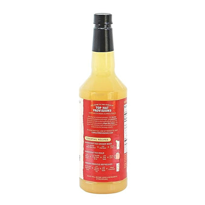 Top Hat Original Ginger Beer Syrup - Spicy Ginger Syrup for Soda Makers - Makes 32 Craft Sodas, Cocktails, Mules or Mocktails - Compatible with SodaStream - 32oz bottle