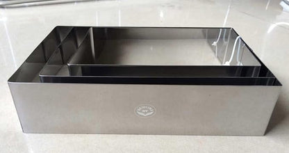 NewlineNY Stainless Steel Cake Mousse Ring Molding Forming (Rectangular Cake Pastry Rings)