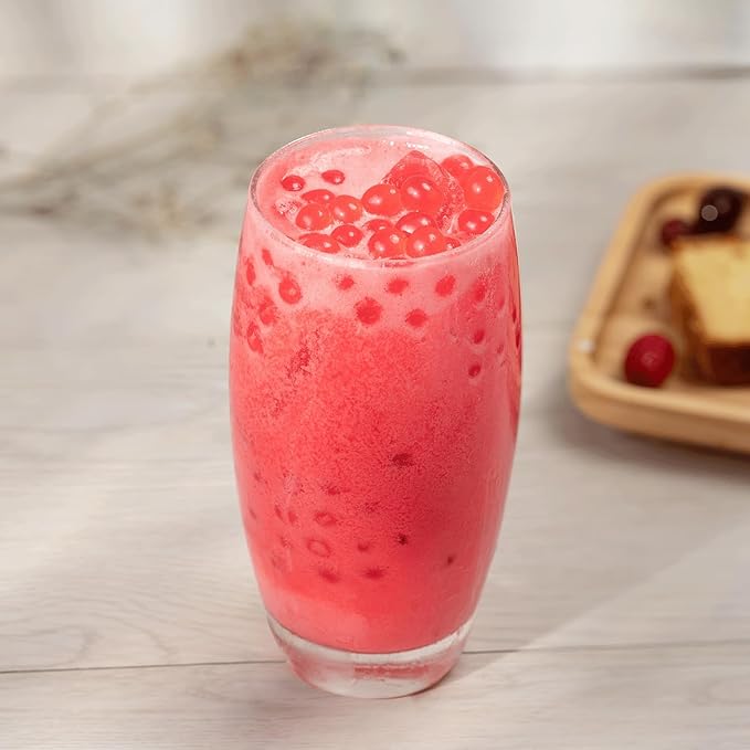 Tea Zone [7 Pounds] Raspberry Popping Pearls for Boba Tea Beverages, Sweets, Ice Cream Topping | B2063