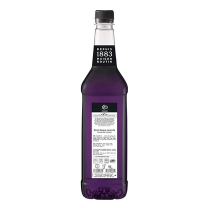 1883 Lavender Syrup for Drinks – Floral Flavoring Syrup for Coffee, Cocktails & Lemonades – 1 Liter Plastic Bottle – Made in France