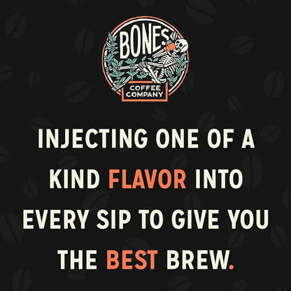 Bones Coffee Company Flavored Coffee Bones Cups White Russian Flavored Pods | 12ct Single-Serve Coffee Pods Compatible with Keurig 1.0 & 2.0 Keurig Coffee Maker