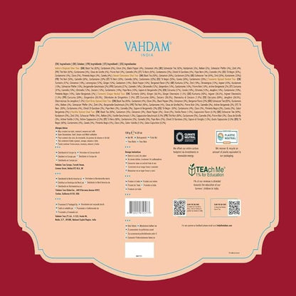 VAHDAM, Assorted Chai Tea Variety Pack (6 Delicious Flavors, 36 Eco Friendly Pyramid Tea Bags) Caffeinated, Gluten Free, Non GMO | Indian Masala Chai Tea Blends | Tea Gift Sets for Men and Women