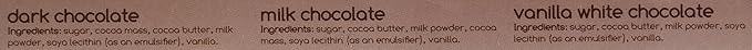 Popbar - Hot Chocolate Sticks, 3 Pack Variety Gift Pack Set Kit- 1 Dark, 1 Milk & 1 Vanilla White. Ideal for Holidays, Birthdays, Thanksgiving, Christmas, Hanukkah, Cocoa Bomb Lovers