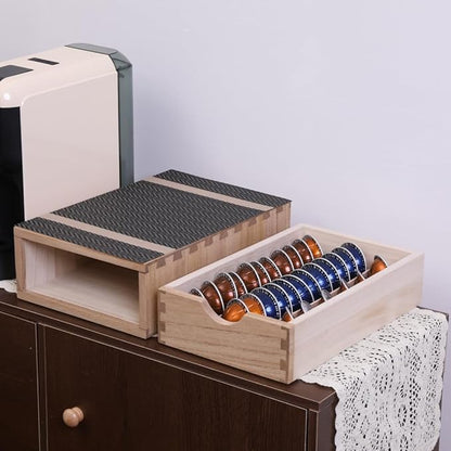 Drawer Holder for Coffee Brew - Kitchen Machine Accessories Stand Shelf Countertop - Serve Coffee Station and Pod Capsules Storage Organizer for Home Decor Office Storage Solution CF1D1C-Light