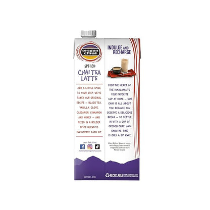 Oregon Chai Organic Spiced Chai Concentrate, 32 Fluid Ounce (Pack of 6)